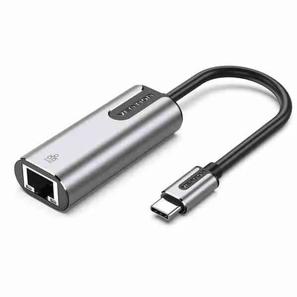 Vention USB-C TO GIGABYTE ETHERNET Adapter 0.15M Gray Aluminum Alloy Type