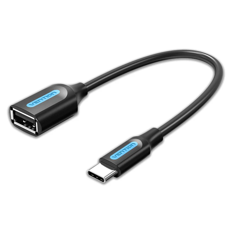 Vention USB C Male to USB 2.0 A Female OTG cable 0.15M Black PVC Type