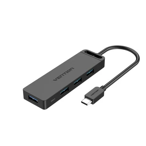 Vention 3-Port USB 3.0 Hub with Sound Card and Power Supply 0.15M Black