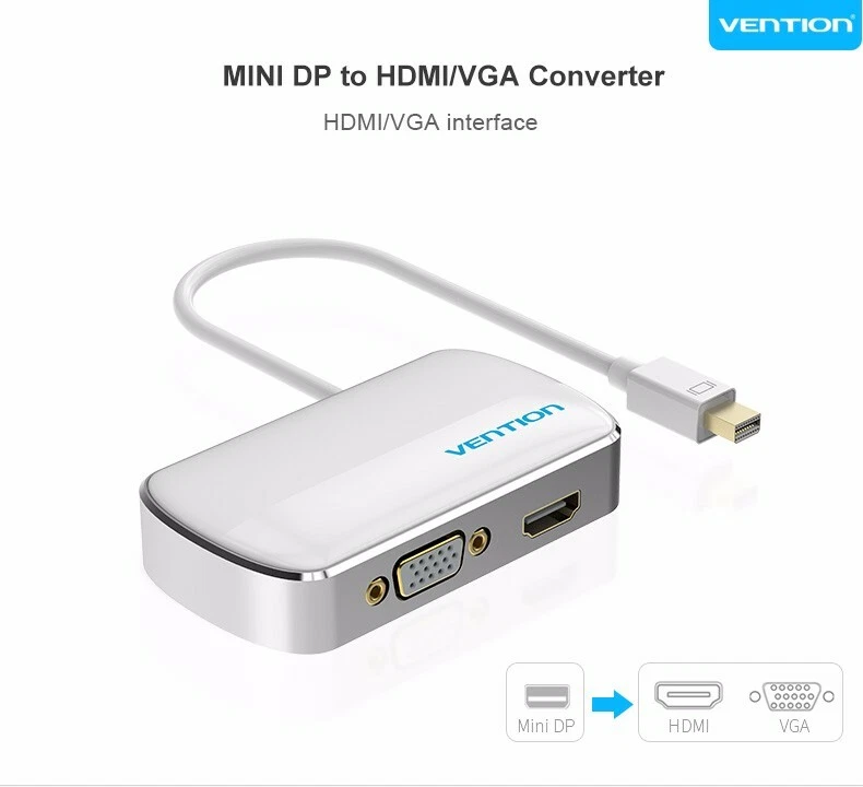 Vention MINI DisplayPort to HDMI/VGA Converter 0.15M White